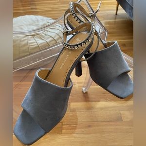 BLUE ANKLE STRAP DRESS SANDAL